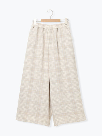 【M/Lサイズ】チェック柄ワイドパンツ（ブラック/ベージュ/ブラウン）｜Samansa Mos2（サマンサ モスモス）通販