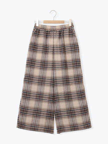 【M/Lサイズ】チェック柄ワイドパンツ（ブラック/ベージュ/ブラウン）｜Samansa Mos2（サマンサ モスモス）通販