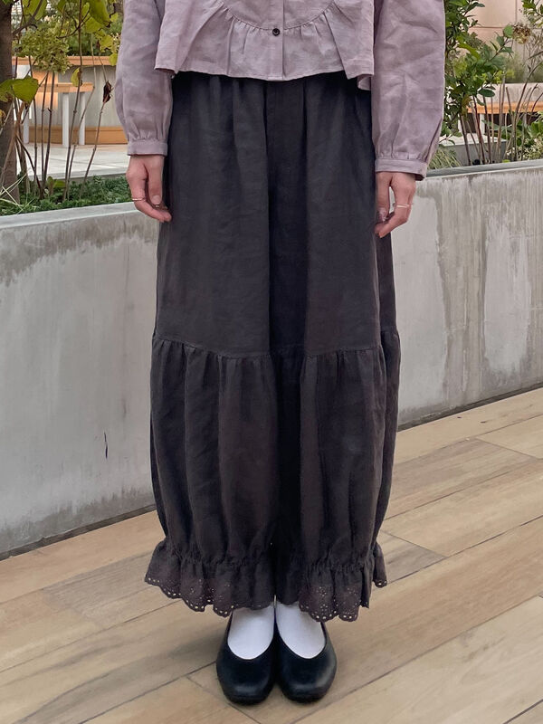 sm2 ◾️立川限定▪️リネンしずくギャザーパンツ▪️チャコール 立川限定】リネンしずくギャザーパンツ（チャコールグレー/ブラック