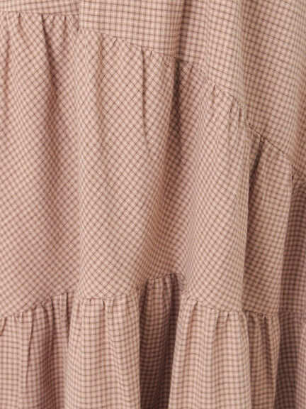 チェック柄変形ティアードスカート（ピンク/ブラウン/ネイビー）｜Samansa Mos2（サマンサ モスモス）通販