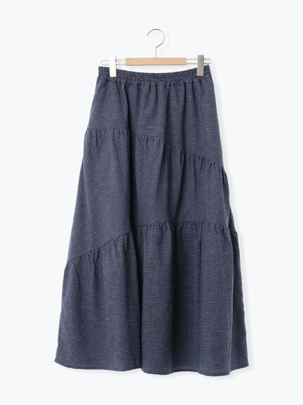 チェック柄変形ティアードスカート（ピンク/ブラウン/ネイビー）｜Samansa Mos2（サマンサ モスモス）通販