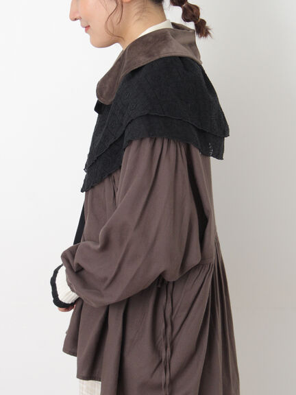 【3WAY】レイヤード付け襟（チャコールグレー/ベージュ）｜Samansa Mos2（サマンサ モスモス）通販