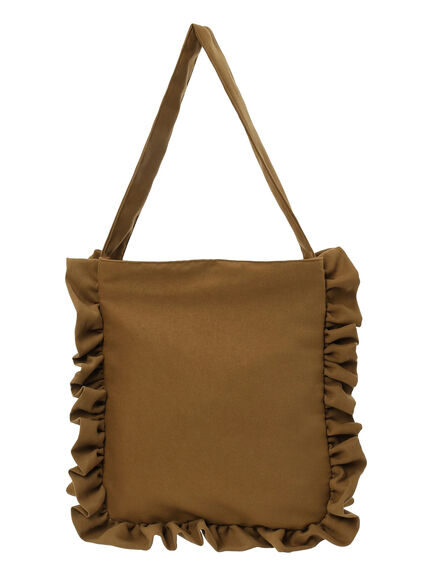 ラウンドフリルトートバッグ（ベージュ/キャメル）｜Samansa Mos2（サマンサ モスモス）通販