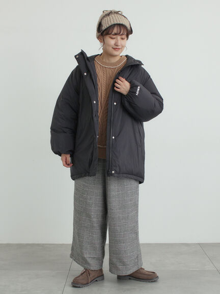 ケーブルパッチワークステッチプルオーバー（チャコールグレー/レッド/ベージュ/キナリ）｜Samansa Mos2（サマンサ モスモス）通販