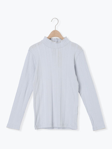 パターンメッシュタートルインナー（ブラック/ベージュ/ブルー/キナリ）｜Samansa Mos2（サマンサ モスモス）通販