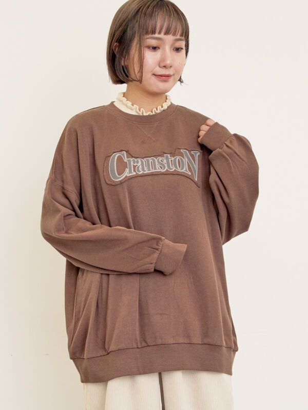 セール】 グランジロゴスウェット（ブラック/ブラウン/キナリ/トップス