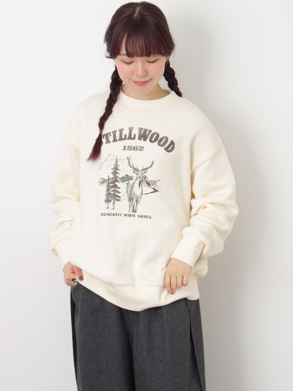 裏毛プリントスウェット（キナリ）｜Samansa Mos2（サマンサ モスモス）通販