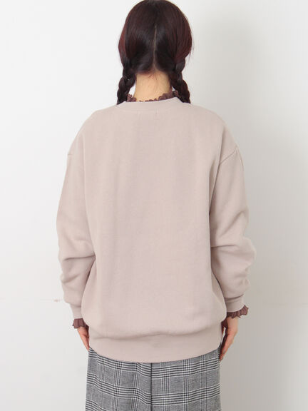 裏毛プリントスウェット（ベージュ/ネイビー/キナリ）｜Samansa Mos2（サマンサ モスモス）通販