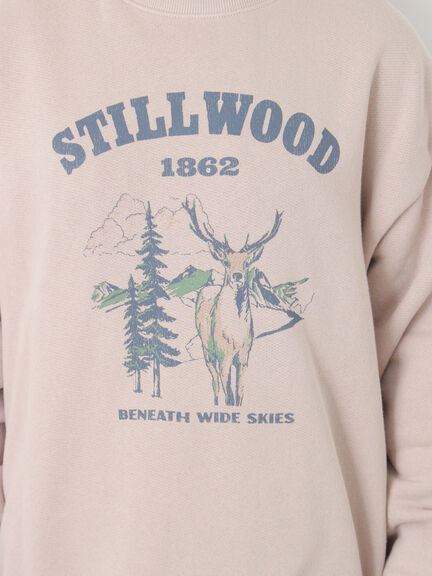 裏毛プリントスウェット（ベージュ/ネイビー/キナリ）｜Samansa Mos2（サマンサ モスモス）通販