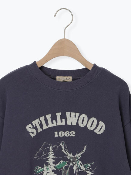 裏毛プリントスウェット（ベージュ/ネイビー/キナリ）｜Samansa Mos2（サマンサ モスモス）通販