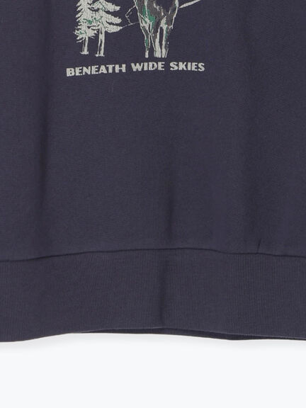 裏毛プリントスウェット（ベージュ/ネイビー/キナリ）｜Samansa Mos2（サマンサ モスモス）通販