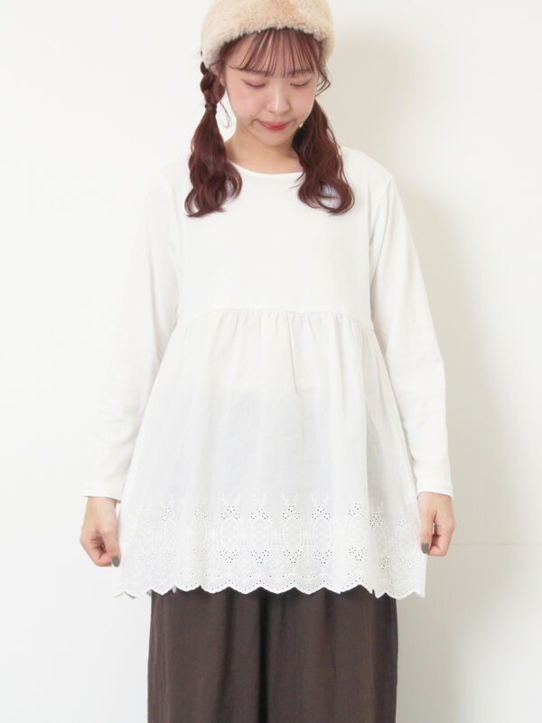 裾スカラップレースインナー（オフホワイト）｜Samansa Mos2（サマンサ モスモス）通販