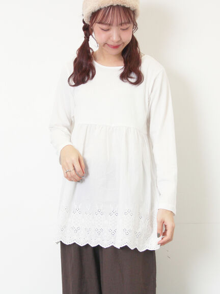 裾スカラップレースインナー（オフホワイト/ブラック）｜Samansa Mos2（サマンサ モスモス）通販