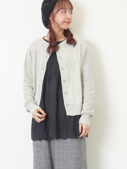 裾スカラップレースインナー（オフホワイト/ブラック）｜Samansa Mos2（サマンサ モスモス）通販