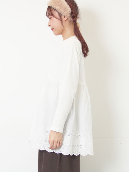 裾スカラップレースインナー（オフホワイト/ブラック）｜Samansa Mos2（サマンサ モスモス）通販