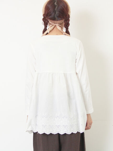 裾スカラップレースインナー（オフホワイト/ブラック）｜Samansa Mos2（サマンサ モスモス）通販