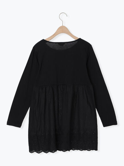 裾スカラップレースインナー（オフホワイト/ブラック）｜Samansa Mos2（サマンサ モスモス）通販