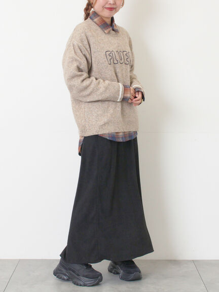 ロゴ刺繍プルオーバーニット（チャコールグレー/ピンク/ベージュ/ミント/キナリ）｜Samansa Mos2（サマンサ モスモス）通販
