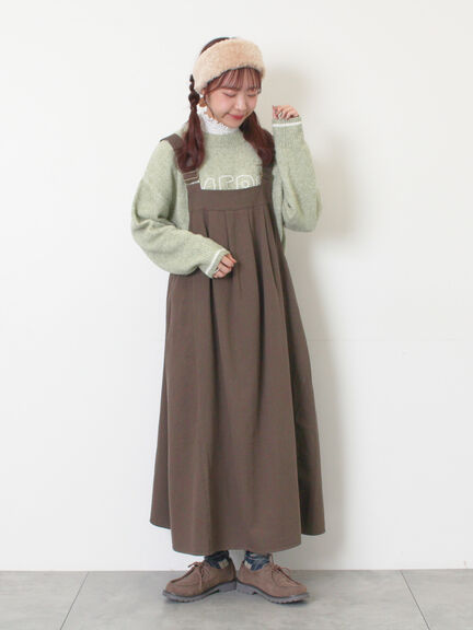 ロゴ刺繍プルオーバーニット（チャコールグレー/ピンク/ベージュ/ミント/キナリ）｜Samansa Mos2（サマンサ モスモス）通販