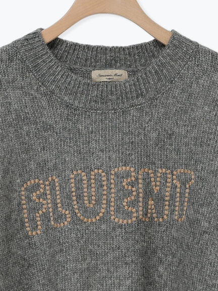 ロゴ刺繍プルオーバーニット（チャコールグレー/ピンク/ベージュ/ミント/キナリ）｜Samansa Mos2（サマンサ モスモス）通販