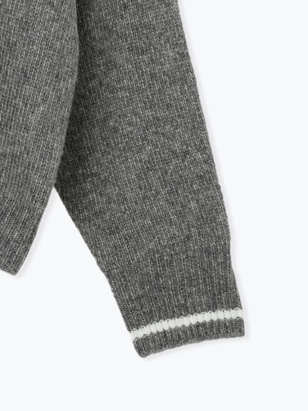 ロゴ刺繍プルオーバーニット（チャコールグレー/ピンク/ベージュ/ミント/キナリ）｜Samansa Mos2（サマンサ モスモス）通販