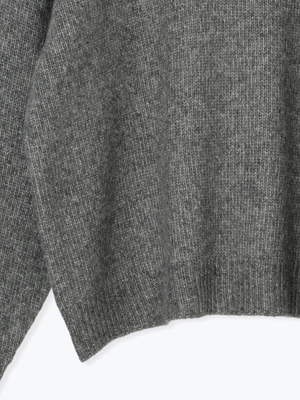 ロゴ刺繍プルオーバーニット（チャコールグレー/ピンク/ベージュ/ミント/キナリ）｜Samansa Mos2（サマンサ モスモス）通販