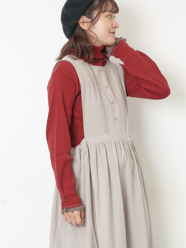 トップス miho.k827 スクエアネックorモックネックぽわん袖ニットトップス [C6822