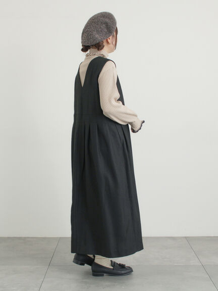 袖口配色スカラップタートルニット（チャコールグレー/レッド/ベージュ）｜Samansa Mos2（サマンサ モスモス）通販