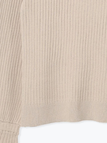 袖口配色スカラップタートルニット（チャコールグレー/レッド/ベージュ）｜Samansa Mos2（サマンサ モスモス）通販