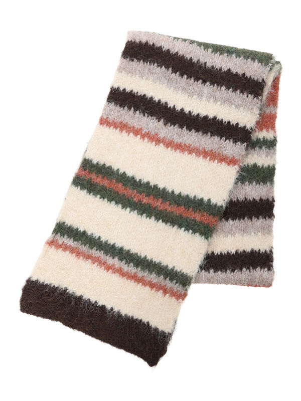 セール】 マルチボーダーマフラー（キャメル/キナリ/アクセサリー