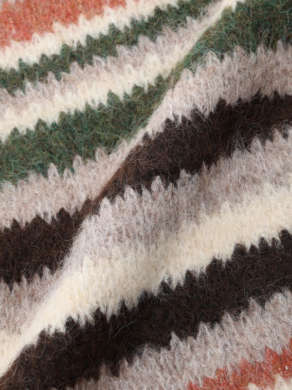 セール】 マルチボーダーマフラー（キャメル/キナリ/アクセサリー