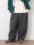 【M/Lサイズ】サイド深タックバレルパンツ（チャコールグレー）｜Samansa Mos2（サマンサ モスモス）通販