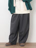 【M/Lサイズ】サイド深タックバレルパンツ（チャコールグレー）｜Samansa Mos2（サマンサ モスモス）通販