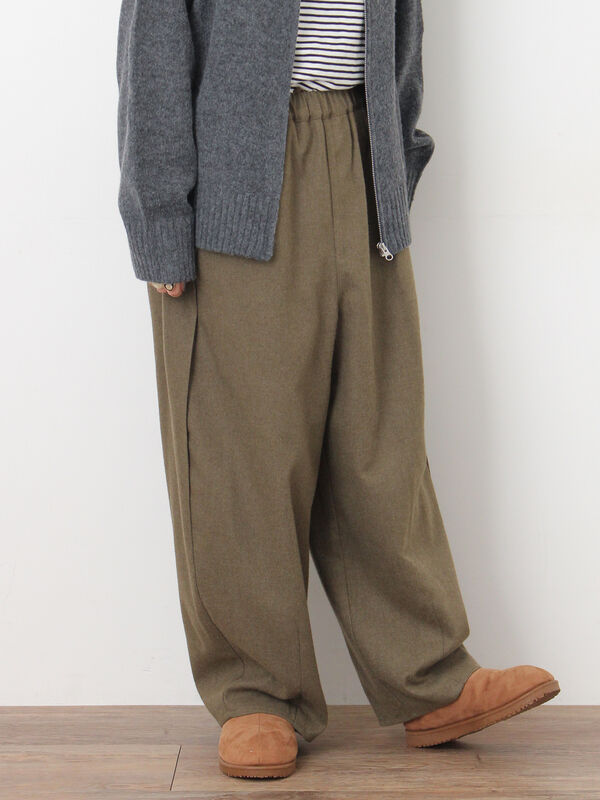 【M/Lサイズ】サイド深タックバレルパンツ（カーキ）｜Samansa Mos2（サマンサ モスモス）通販