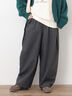 【M/Lサイズ】サイド深タックバレルパンツ（チャコールグレー/ベージュ/カーキ/ブルー）｜Samansa Mos2（サマンサ モスモス）通販