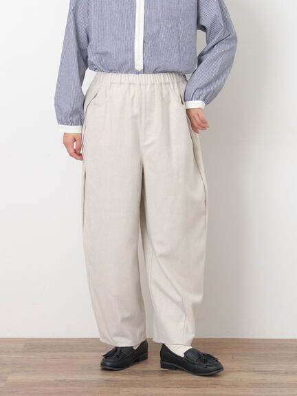 【M/Lサイズ】サイド深タックバレルパンツ（チャコールグレー/ベージュ/カーキ/ブルー）｜Samansa Mos2（サマンサ モスモス）通販