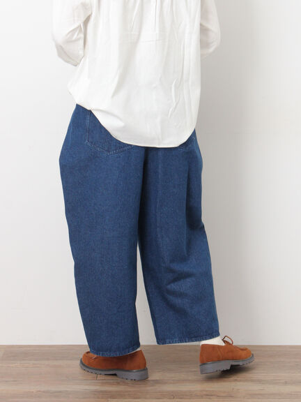 【M/Lサイズ】サイド深タックバレルパンツ（チャコールグレー/ベージュ/カーキ/ブルー）｜Samansa Mos2（サマンサ モスモス）通販