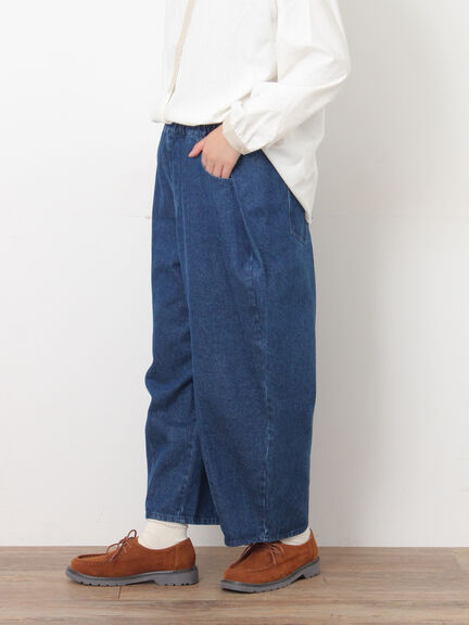 【M/Lサイズ】サイド深タックバレルパンツ（チャコールグレー/ベージュ/カーキ/ブルー）｜Samansa Mos2（サマンサ モスモス）通販