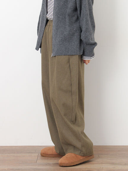 【M/Lサイズ】サイド深タックバレルパンツ（チャコールグレー/ベージュ/カーキ/ブルー）｜Samansa Mos2（サマンサ モスモス）通販