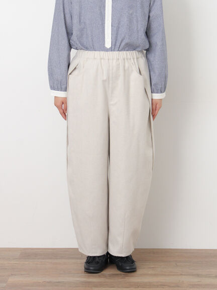 【M/Lサイズ】サイド深タックバレルパンツ（チャコールグレー/ベージュ/カーキ/ブルー）｜Samansa Mos2（サマンサ モスモス）通販