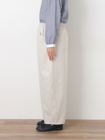 【M/Lサイズ】サイド深タックバレルパンツ（チャコールグレー/ベージュ/カーキ/ブルー）｜Samansa Mos2（サマンサ モスモス）通販
