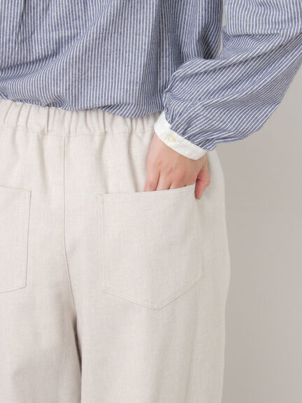 【M/Lサイズ】サイド深タックバレルパンツ（チャコールグレー/ベージュ/カーキ/ブルー）｜Samansa Mos2（サマンサ モスモス）通販