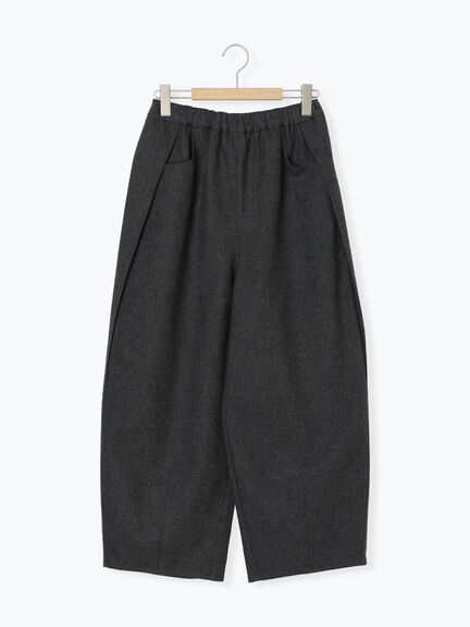 【M/Lサイズ】サイド深タックバレルパンツ（チャコールグレー/ベージュ/カーキ/ブルー）｜Samansa Mos2（サマンサ モスモス）通販