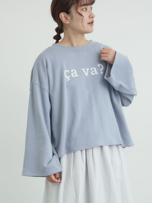 シンプルロゴアソート裏起毛スウェット（ブルー）｜Samansa Mos2（サマンサ モスモス）通販