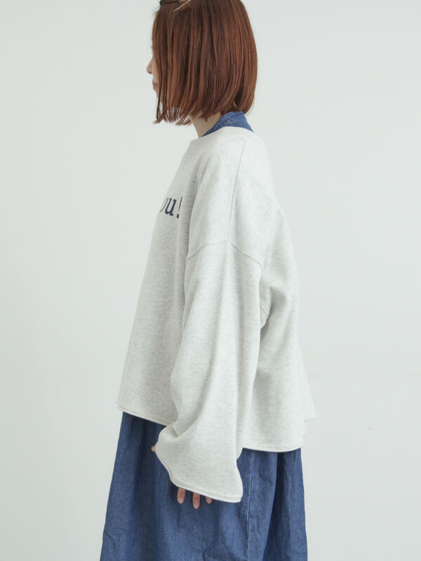 セール】 シンプルロゴアソート裏起毛スウェット（グレー