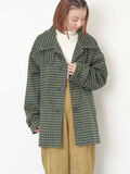 シャギーチェックコート（グリーン）｜Samansa Mos2（サマンサ モスモス）通販