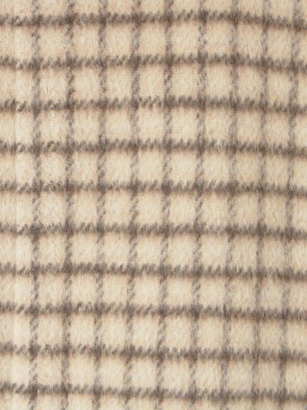 シャギーチェックコート（チャコールグレー/ベージュ/グリーン）｜Samansa Mos2（サマンサ モスモス）通販