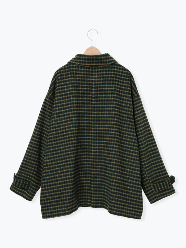 シップス　チェック　茶色　グリーン　コート シップス チェック 茶色 グリーン コート