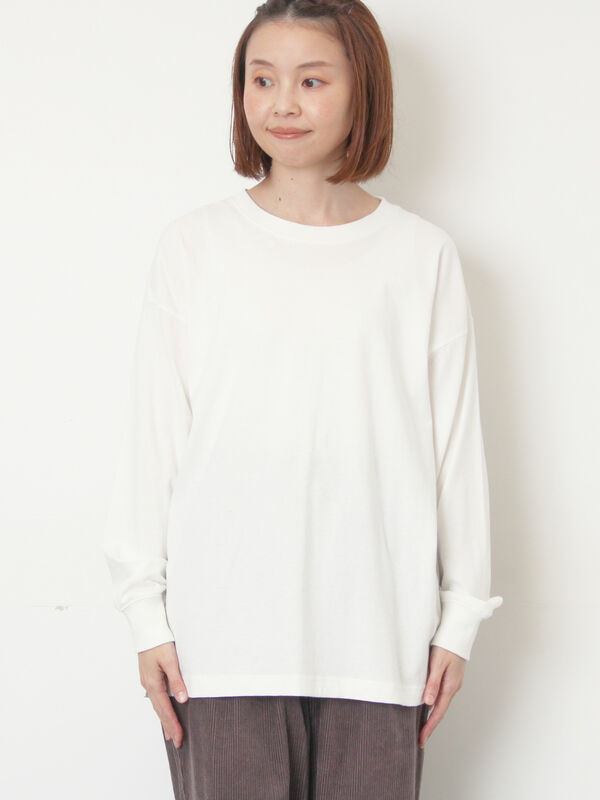 天竺ベーシックロンT（オフホワイト）｜Samansa Mos2（サマンサ モスモス）通販