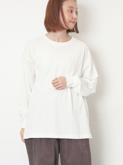 天竺ベーシックロンT（オフホワイト/グレー/ブラック/グリーン）｜Samansa Mos2（サマンサ モスモス）通販